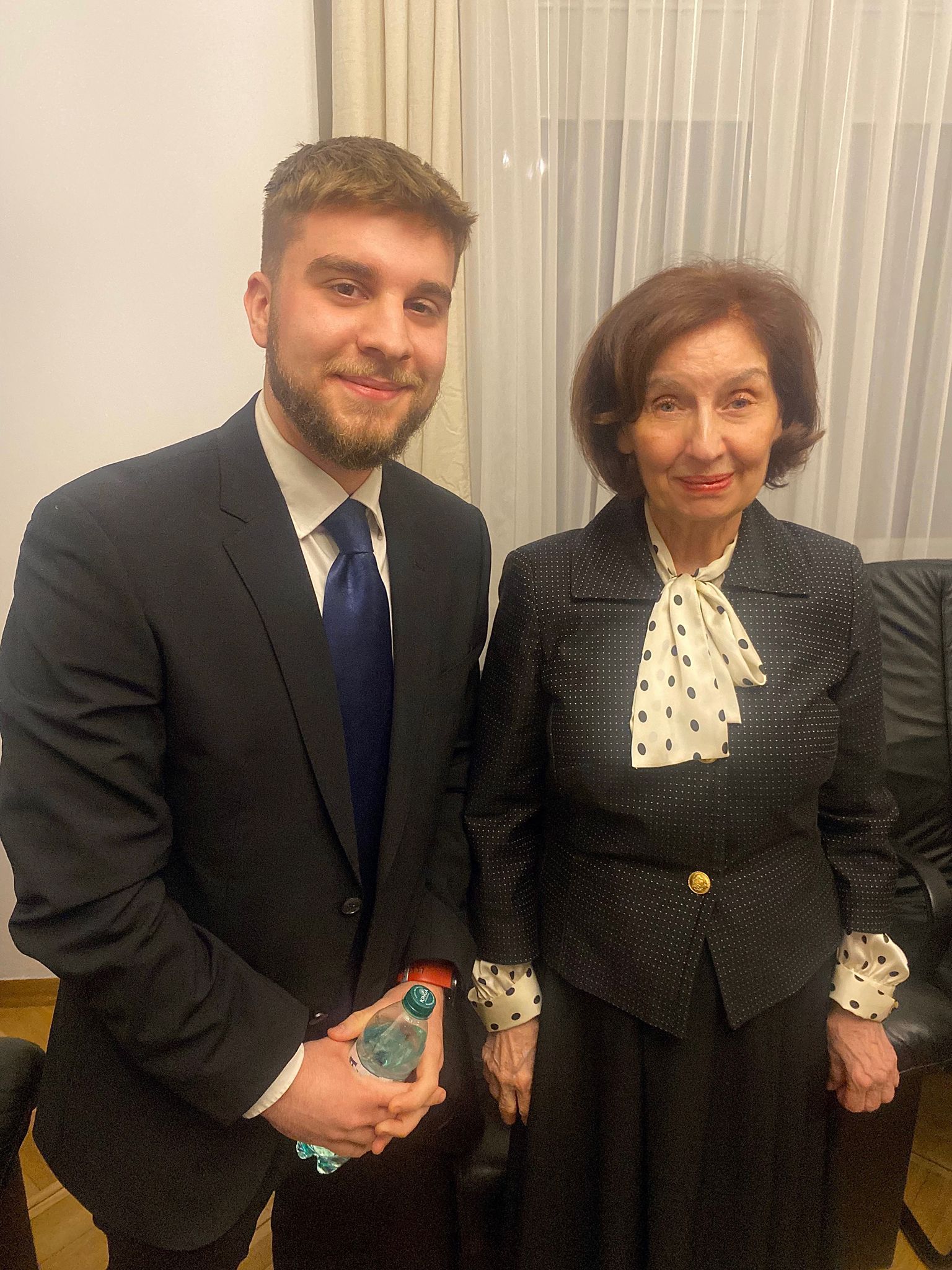 Mario Blazevski with the President of North Macedonia